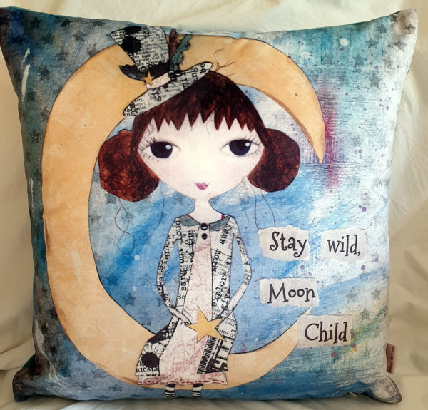 Polly Moon Velvet Cushion